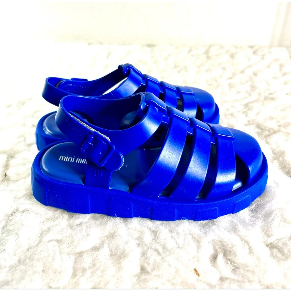 Mini Melissa Megan Fisherman blue sandals toddler size 11